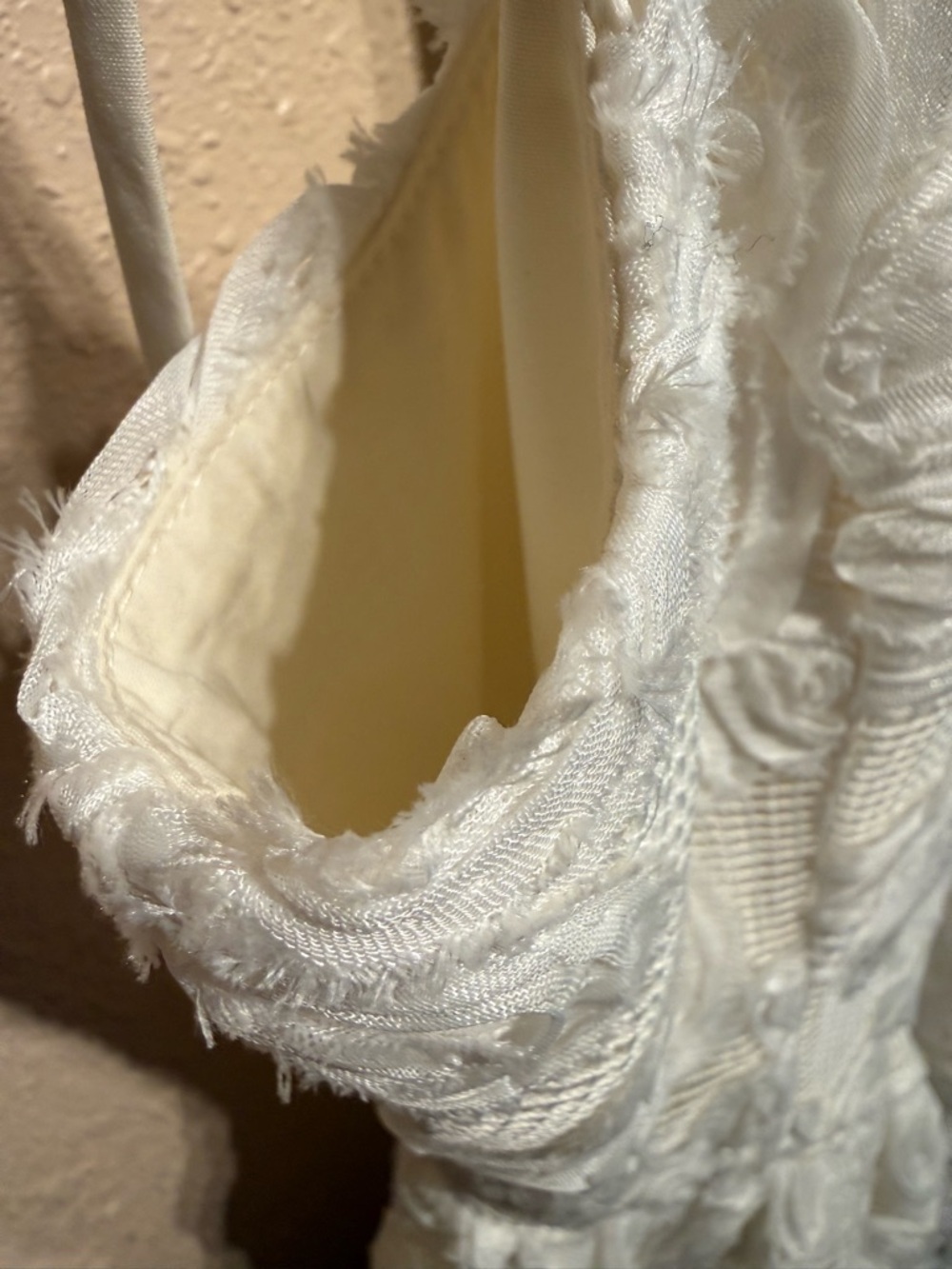 Just Me cream ivory boho princess midi dress spaghetti straps size small new - Picture 6 of 14